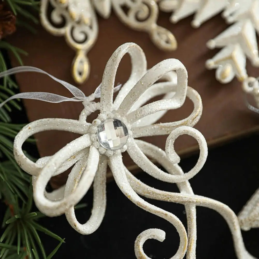 Plastic Snowflake Christmas Pendants