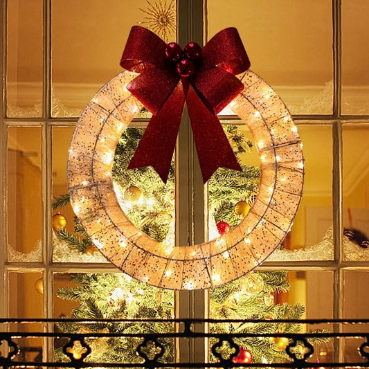 LED Lighted Christmas Wreath