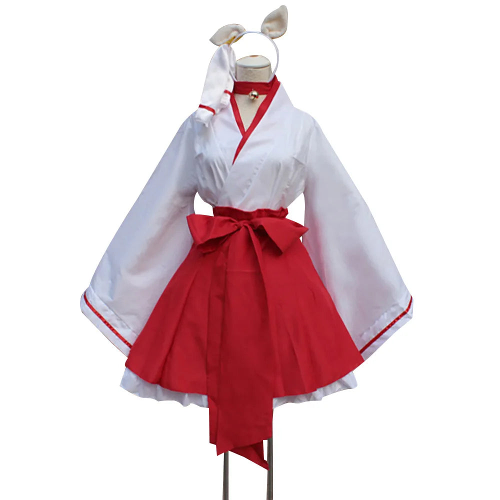 Japanese Anime Kikyo Kimono Costume