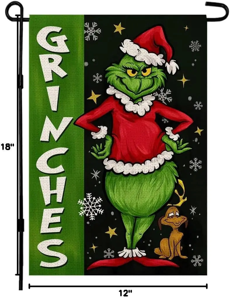 Grinch Christmas Flag