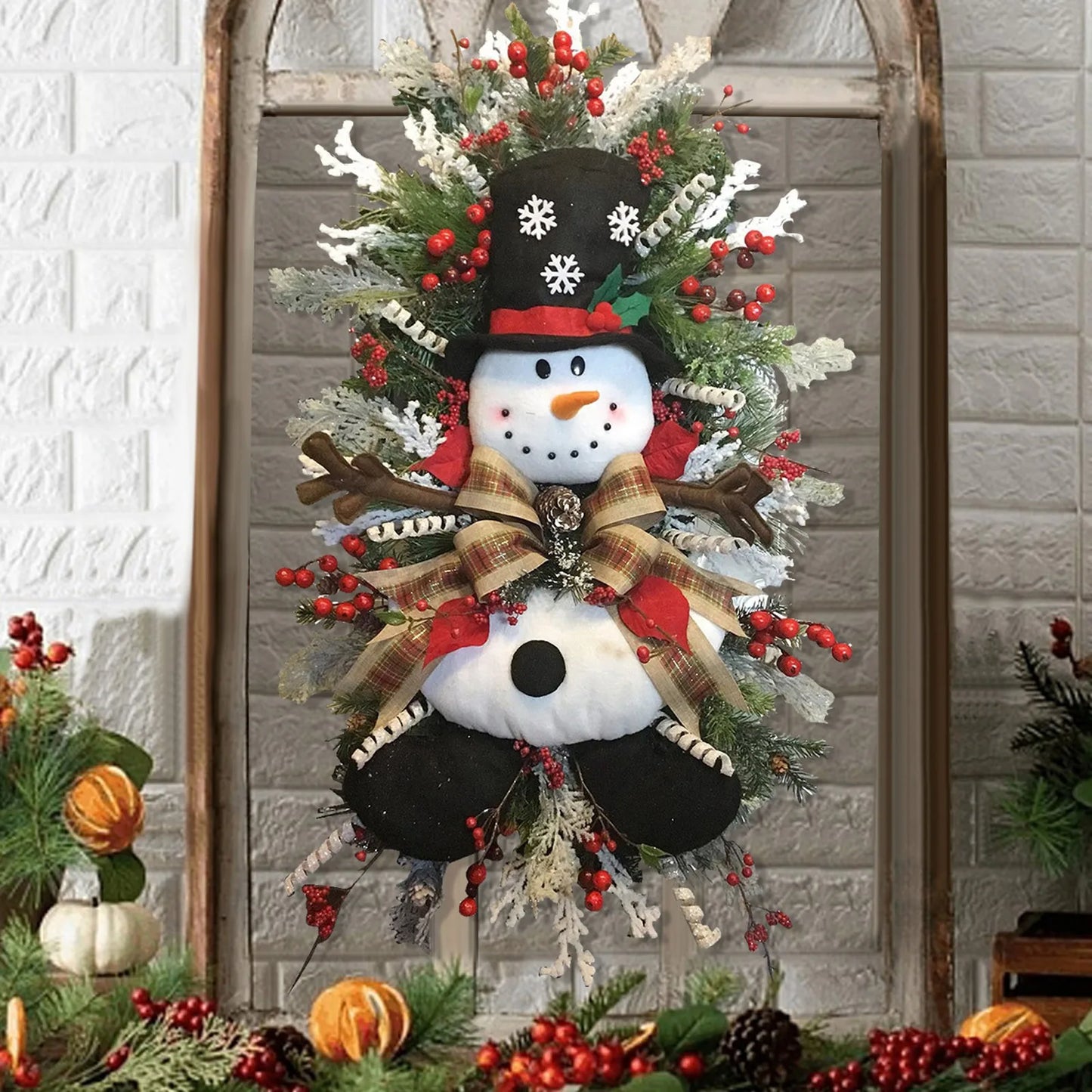 Snowman Swag Wreath