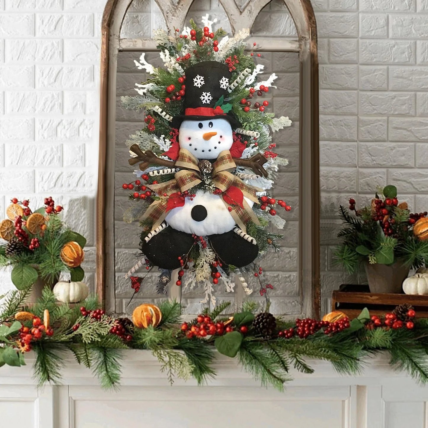 Snowman Swag Wreath