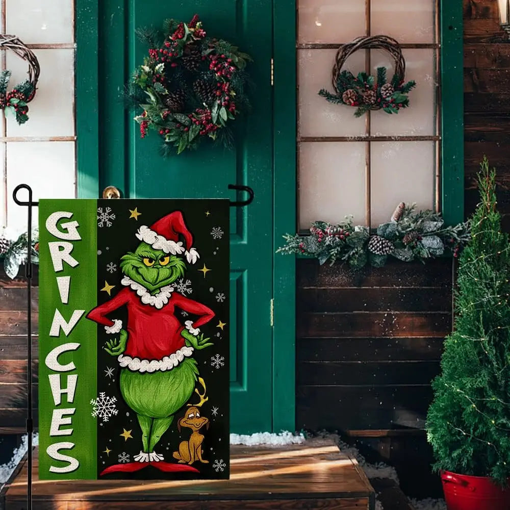 Grinch Christmas Flag