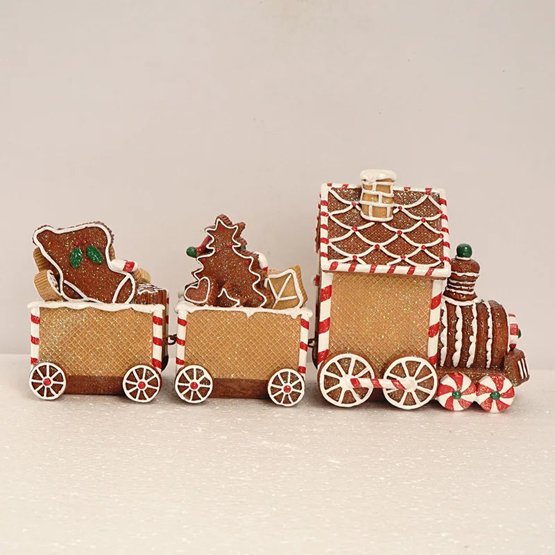 Gingerbread Candy Train Figurines