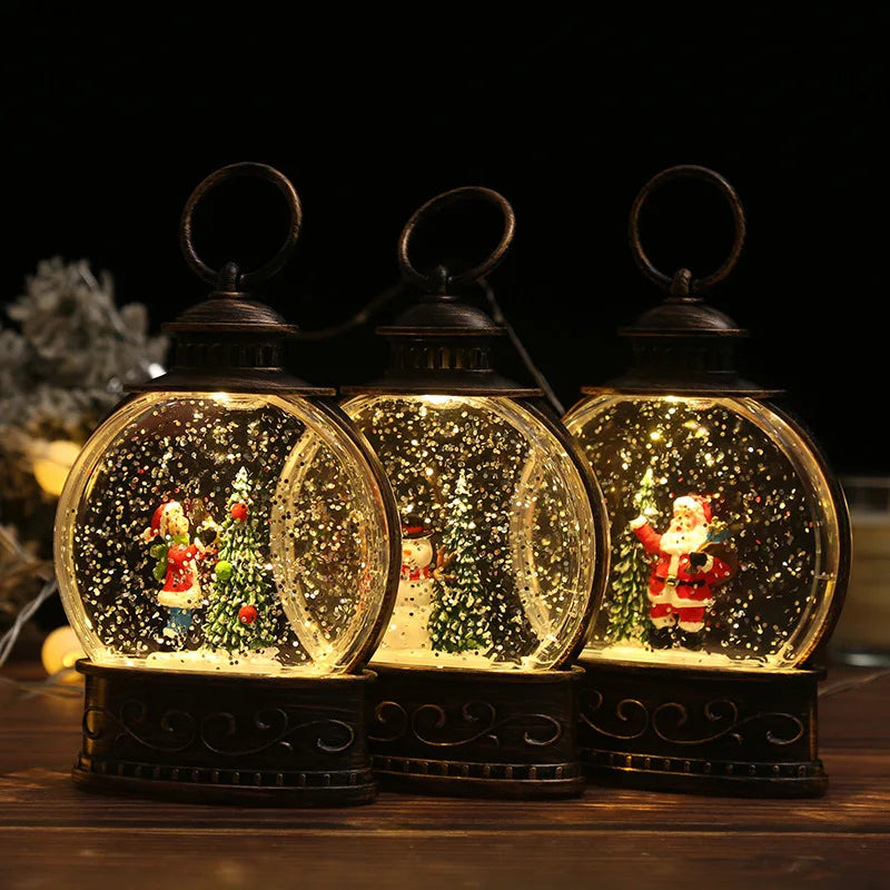 Whimsical Christmas Snow Globes in Delightful Shapes with Lights