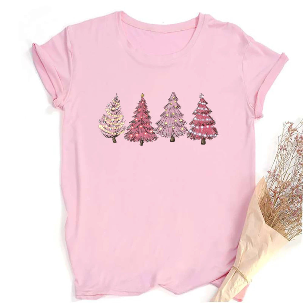 Retro Pink Santa Christmas T-Shirt