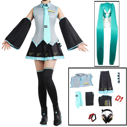 Hatsune Miku Anime Costume and Wig