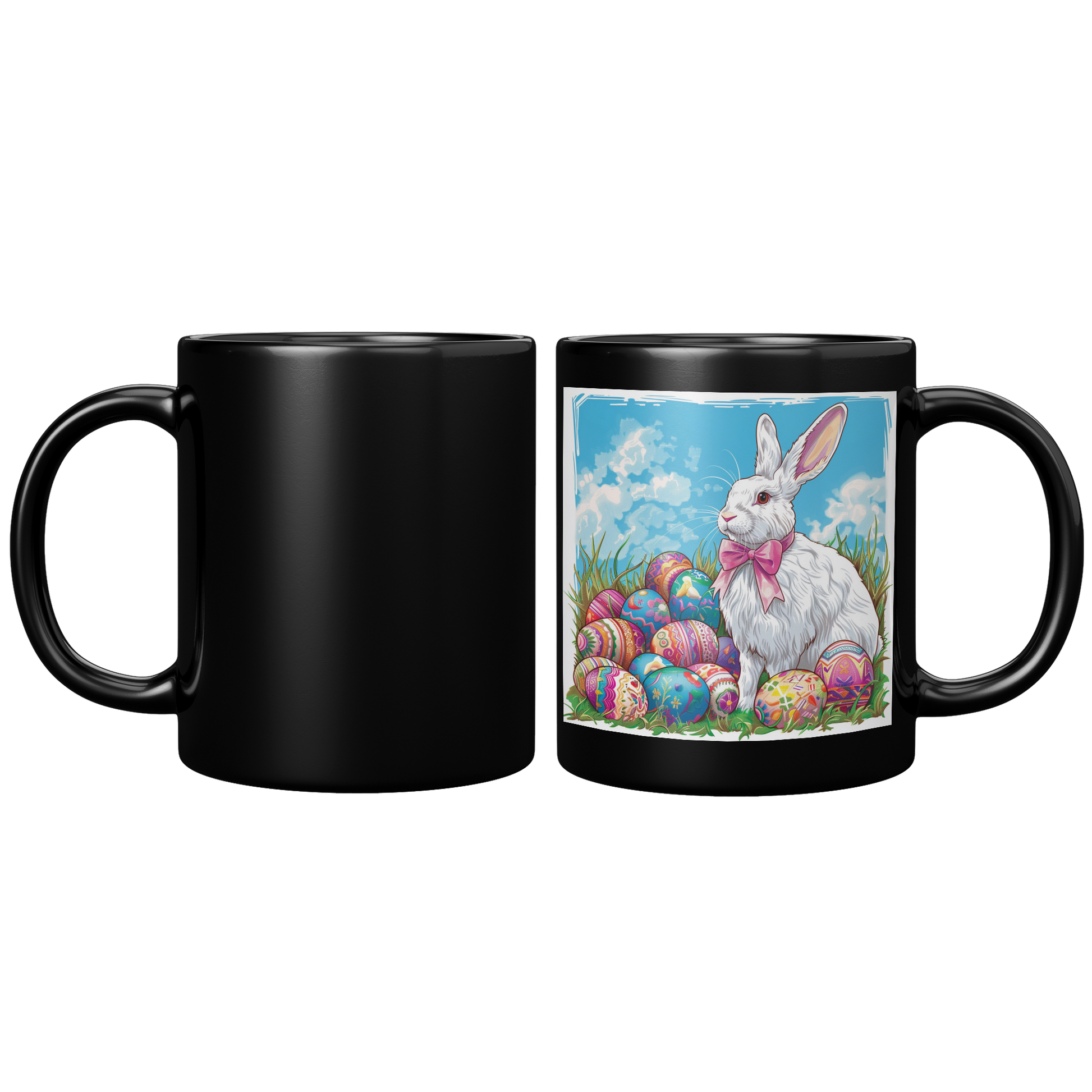 Snow_White_Rabbit_with_Pink_Bow_11oz_Black_FrontBack_Mockup.png
