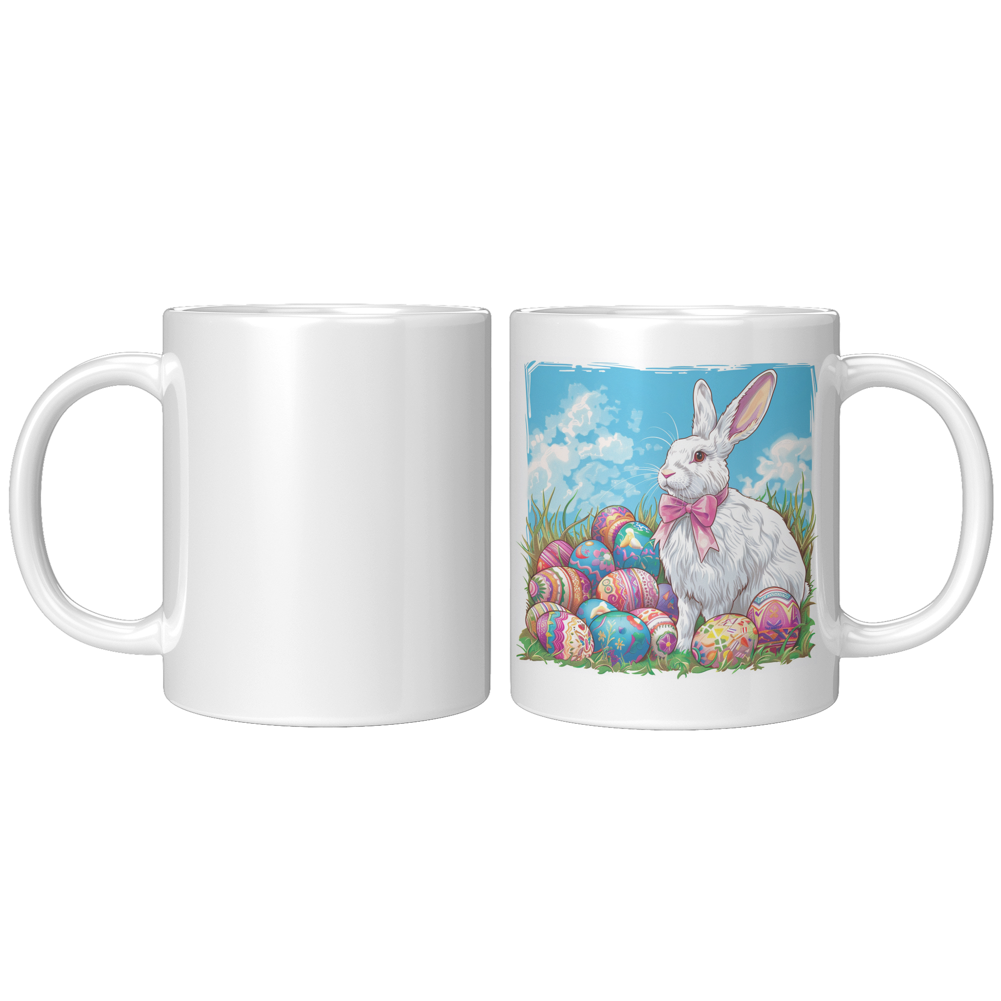Snow_White_Rabbit_with_Pink_Bow_Mug_Whi_11oz_White_FrontBack_Mockup.png