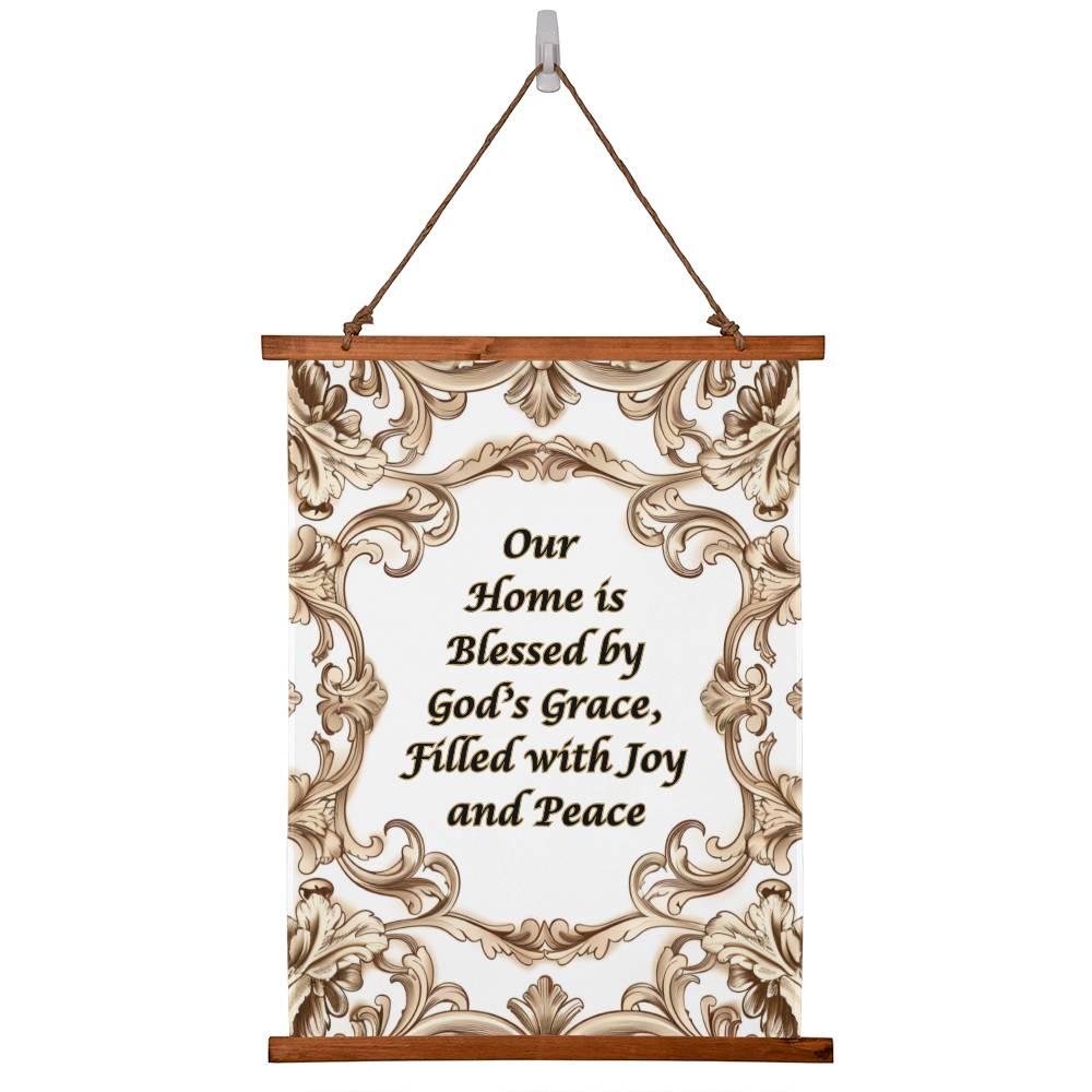 Our Home is Blessed by God's Grace, Filled with Joy and Peace Tapestry