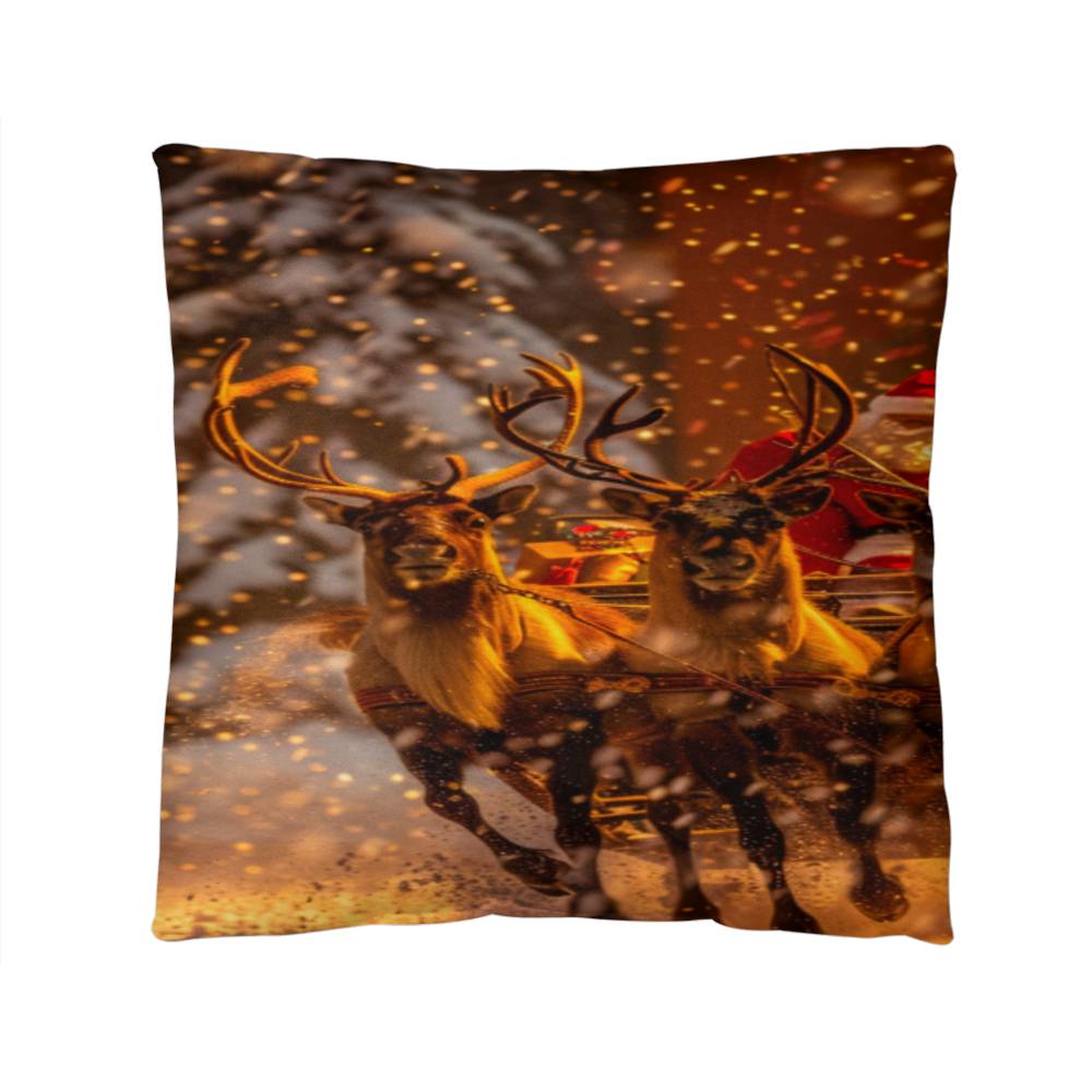 Santa's Sleigh of Surprises Pillow