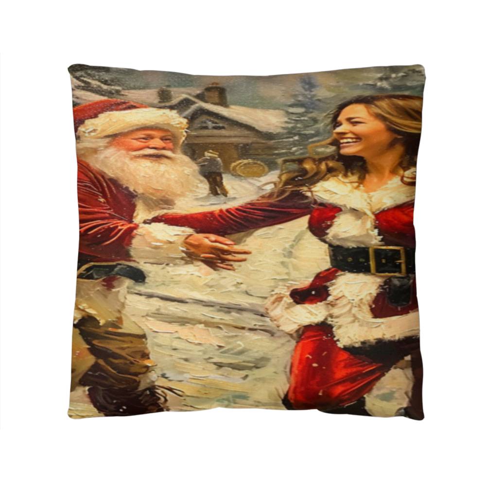 Santa and His Darling Daughter Pillow