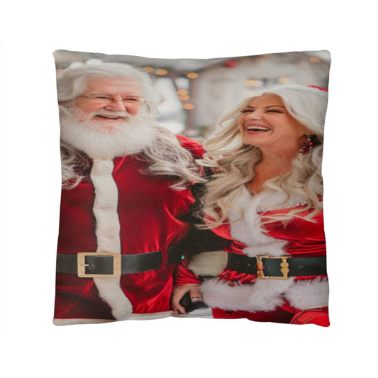 The Claus Couple's Workshop Cheer Pillow