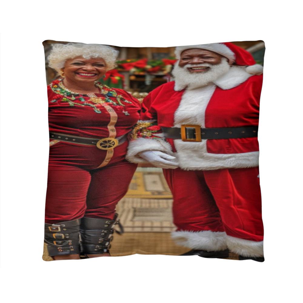 Santa & Mrs. Claus' Toy-Making Pillow