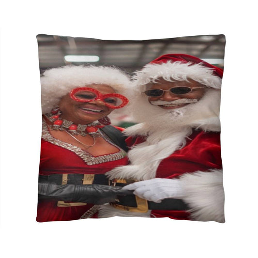 The Claus Duo's Festive Fun Pillow