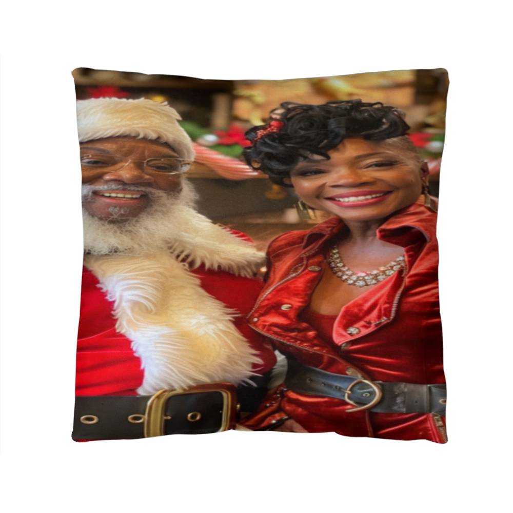 Holiday Bliss with Mr. & Mrs. Claus Pillow