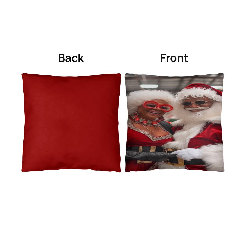 The Claus Duo's Festive Fun Pillow