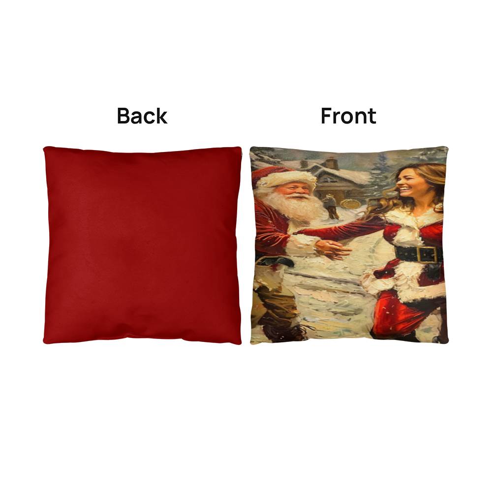 Santa and His Darling Daughter Pillow