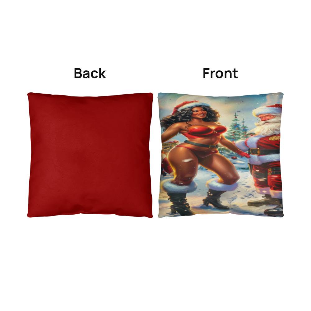 Naughty Never Felt So Nice Mr. & Mrs Claus Pillow