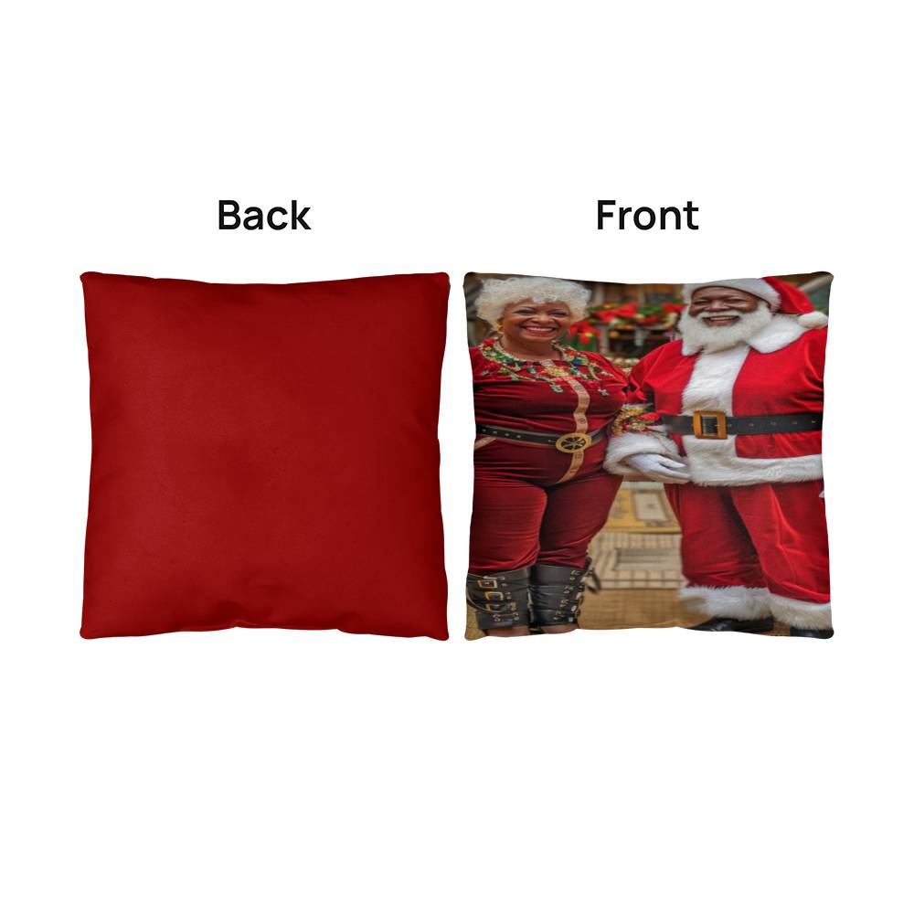 Santa & Mrs. Claus' Toy-Making Pillow