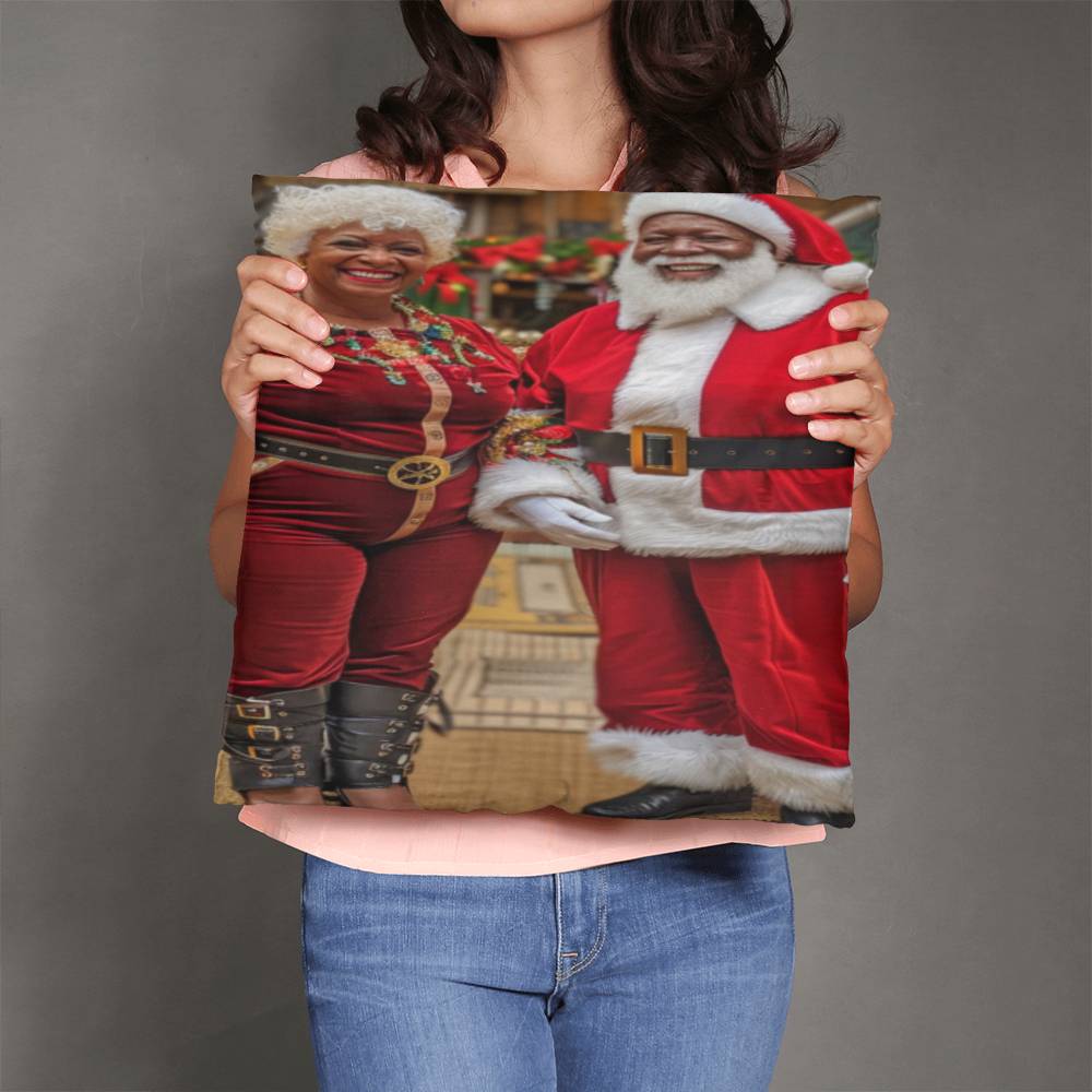 Santa & Mrs. Claus' Toy-Making Pillow