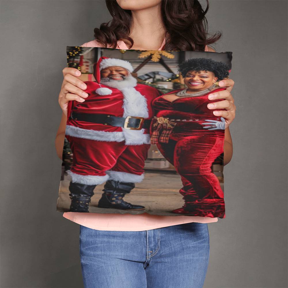 Mr. & Mrs. Claus Together in Joy Pillow