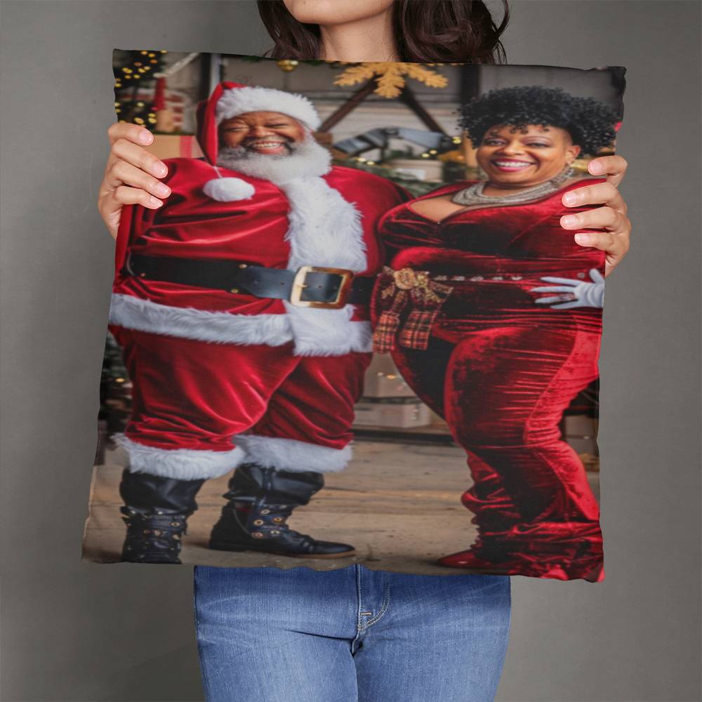 Mr. & Mrs. Claus Together in Joy Pillow