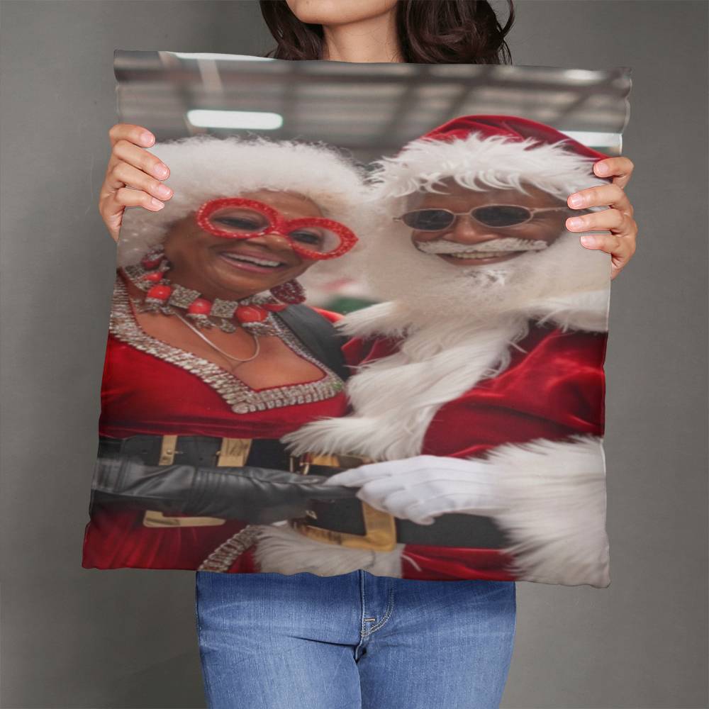 The Claus Duo's Festive Fun Pillow