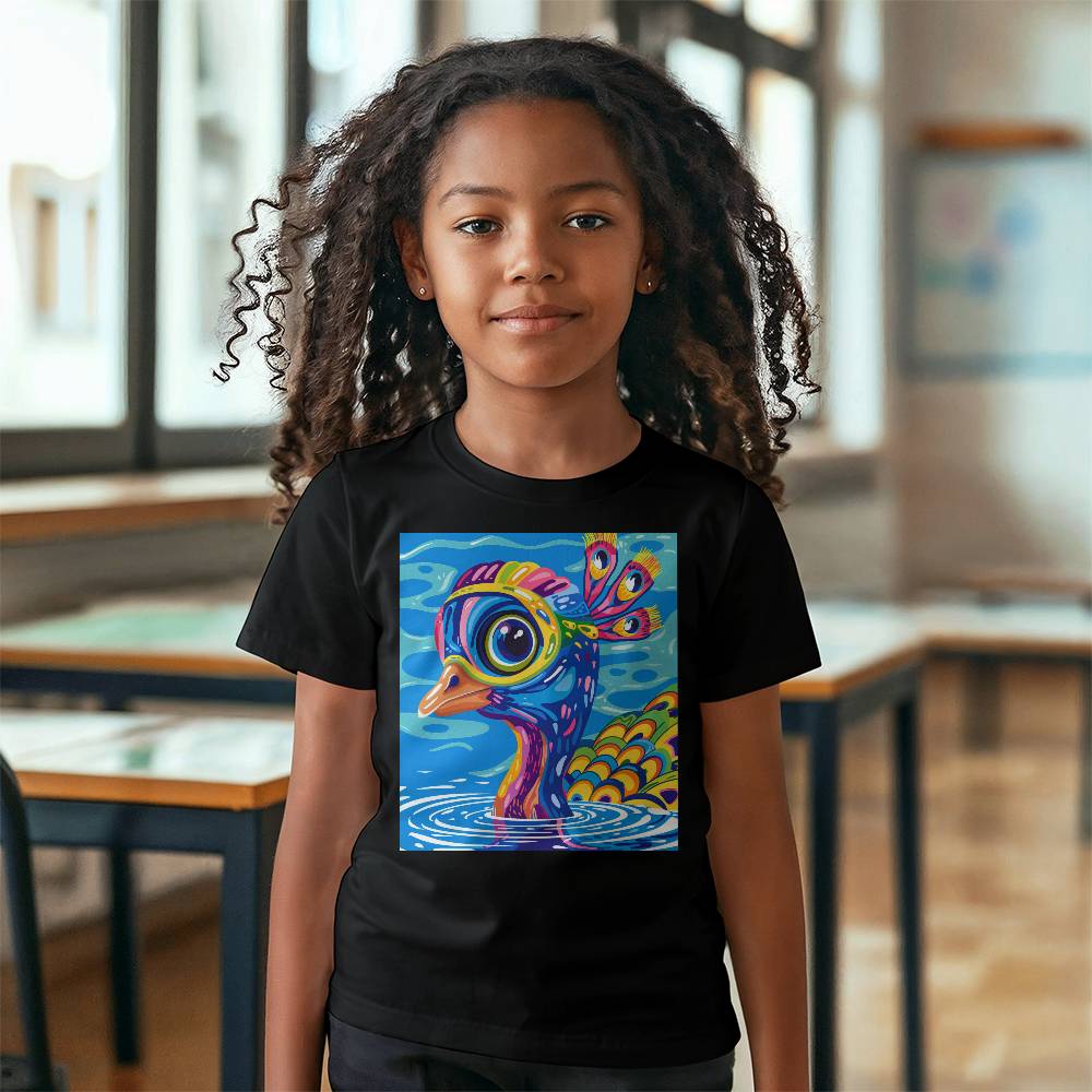 Milton the Peacock Swims Youth T-Shirt