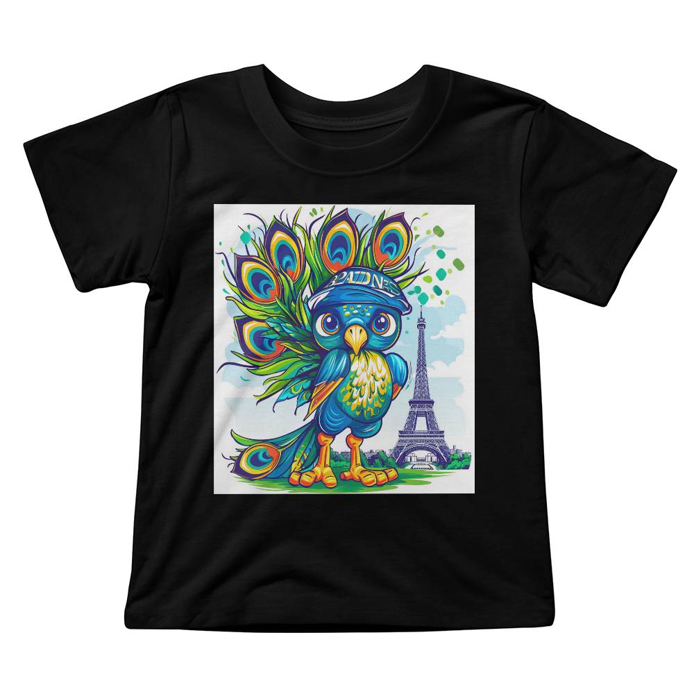 Milton the Peacock goes to the Olympics in Paris Toddler Tee