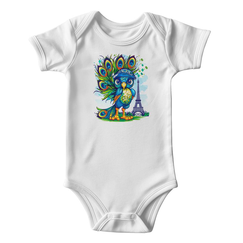 Milton the Peacock Swims Onesies