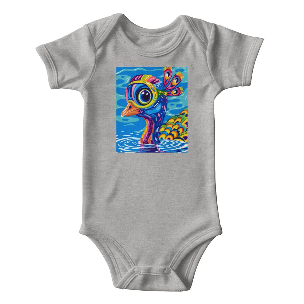 Milton the Peacock Swims Onesies