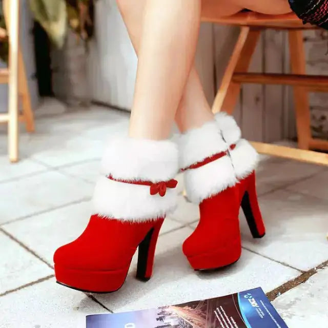 Christmas High Heel Boots