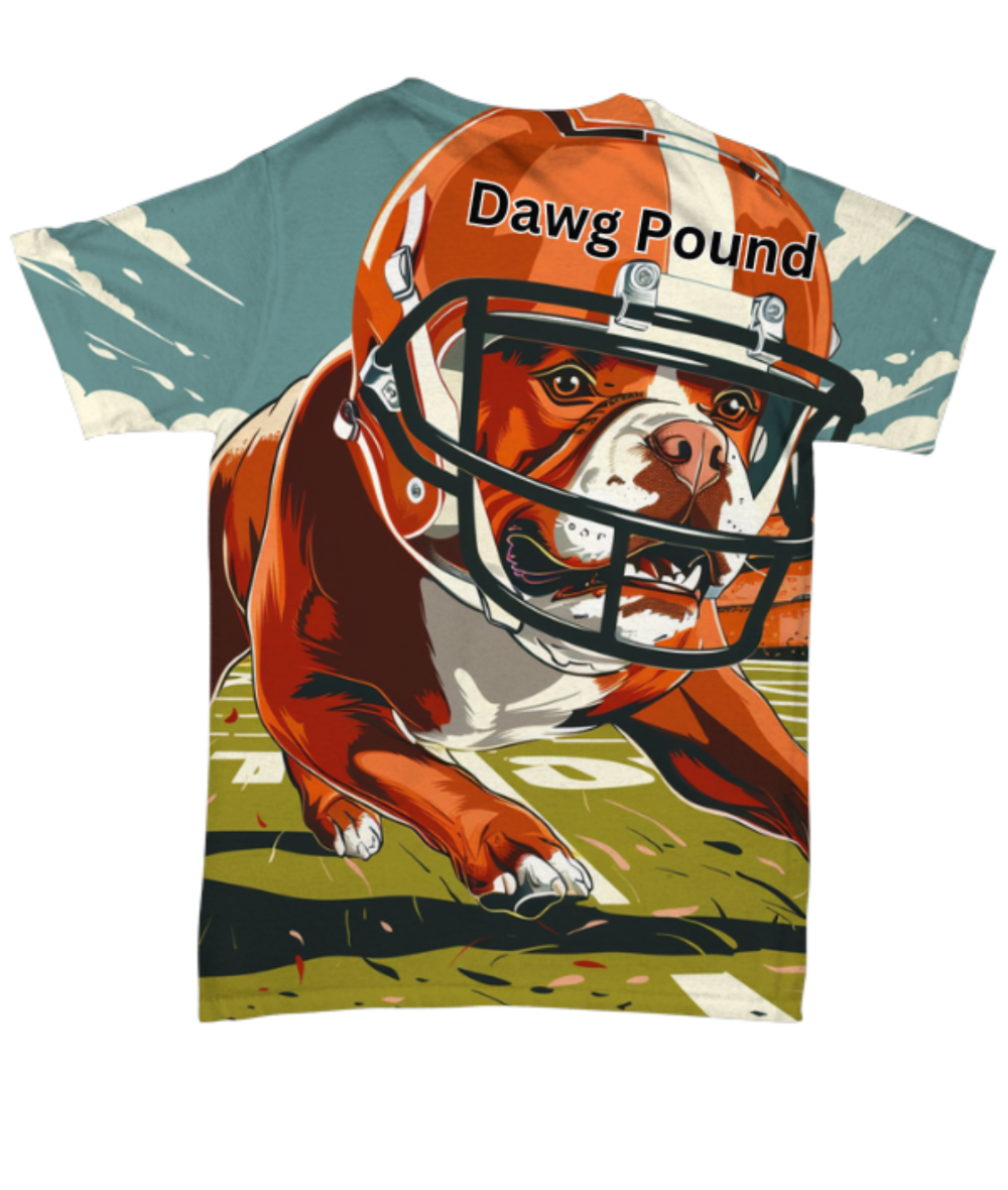 Cleveland Browns Dawg Pound All Over T-Shirt