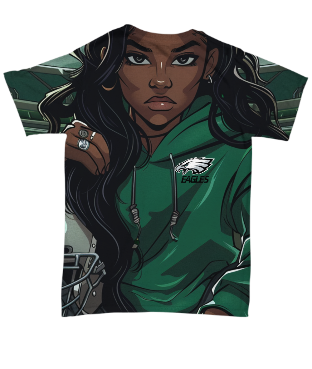 Eagle Girl All Over Print T-Shirt