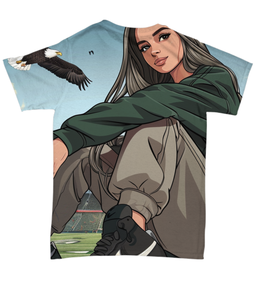 Eagle Girl All Over Print T-Shirt