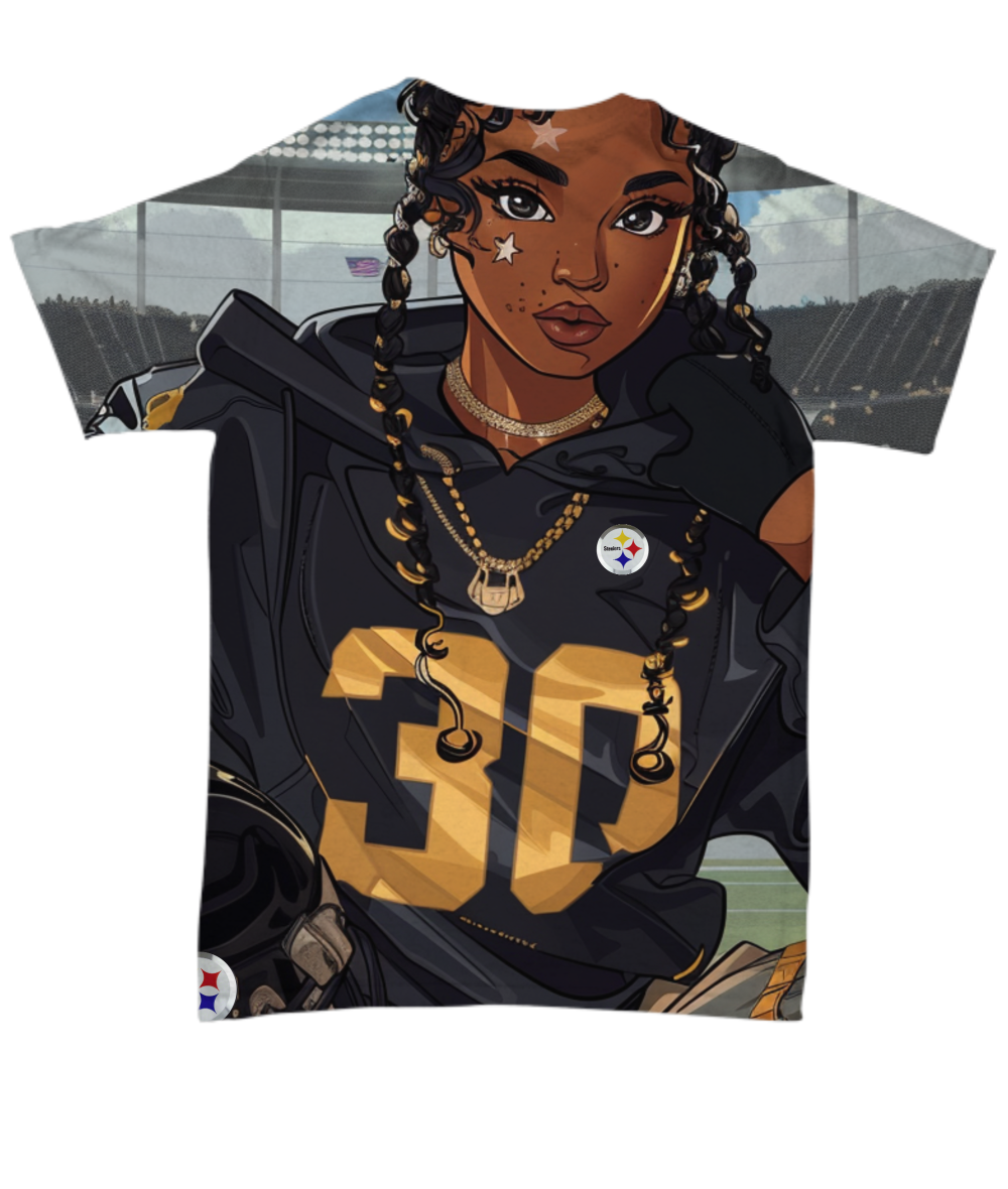 Steeler Girl All Over Print T-Shirt