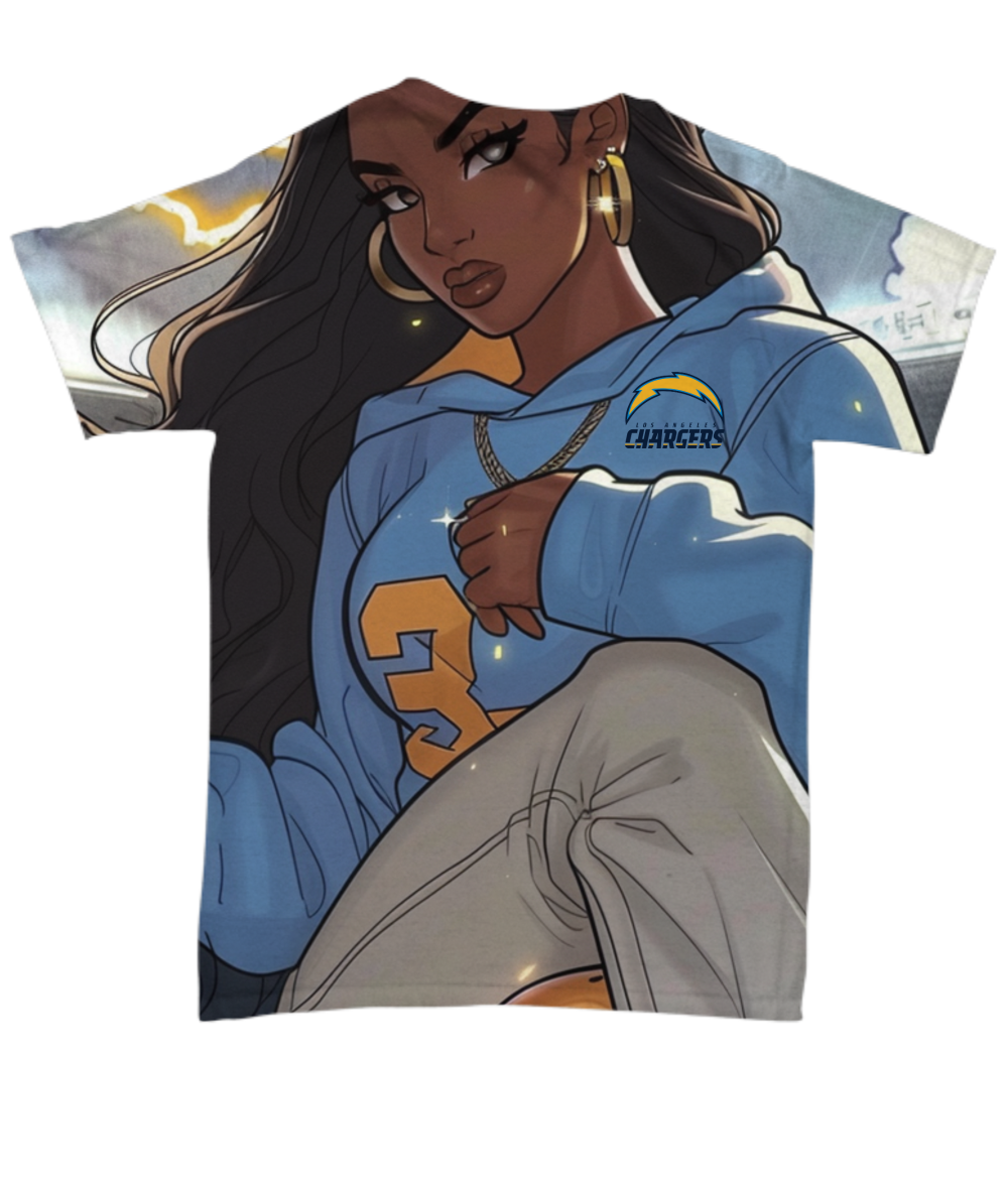 Charger Girl All Over Print T-Shirt