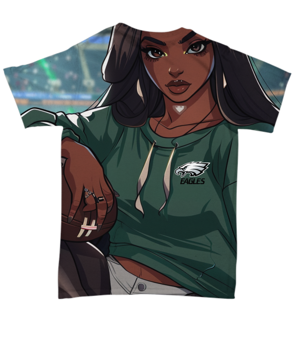 Eagle Girl All Over Print T-Shirt