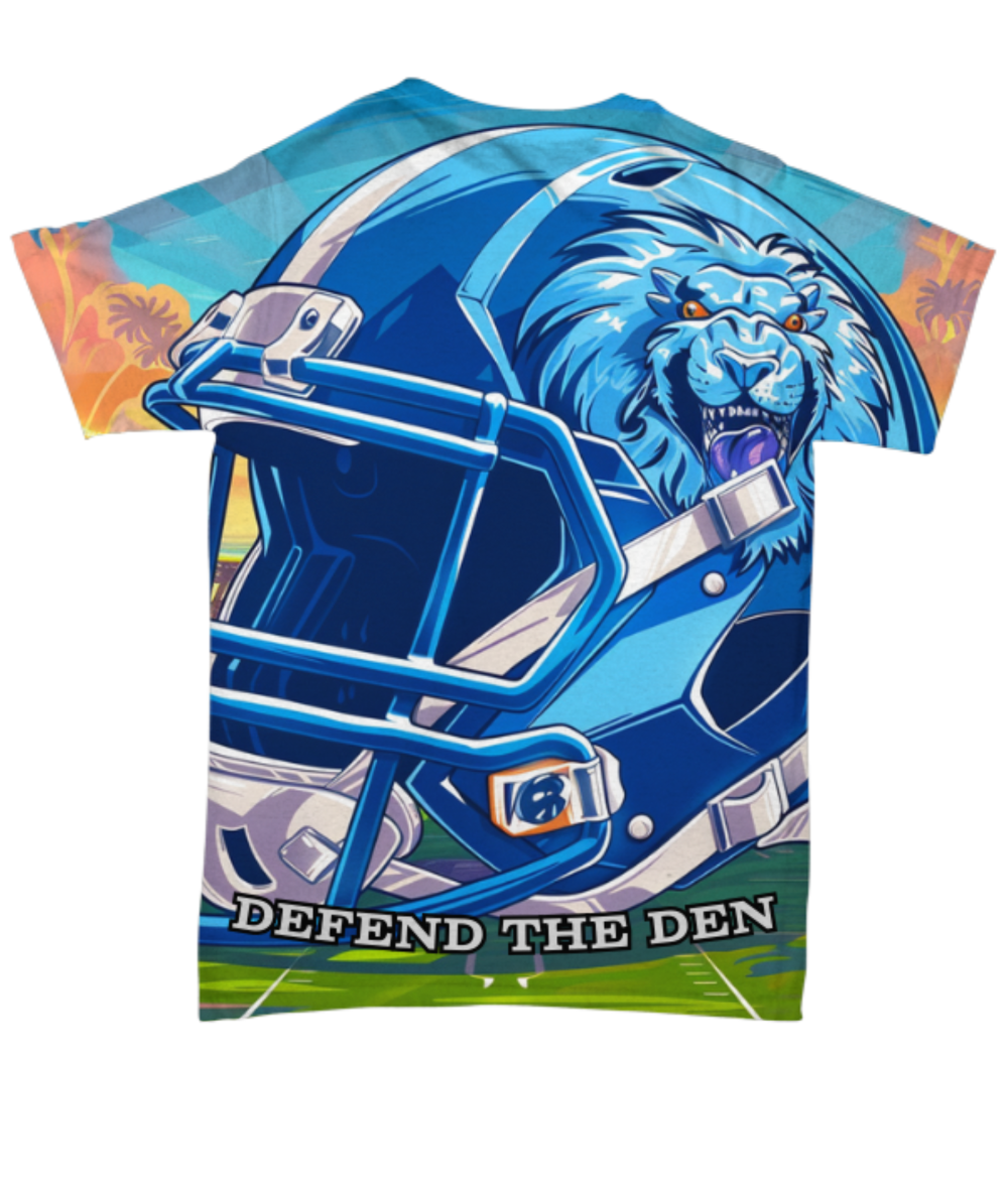 Lion's "Defend the Den" All Over T-Shirt