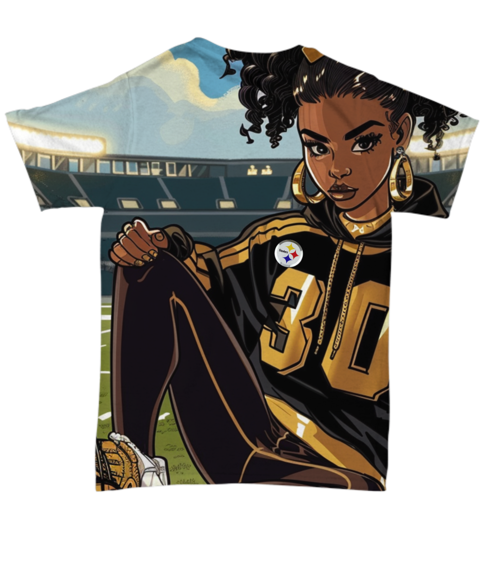 Steeler Girl All Over Print T-Shirt