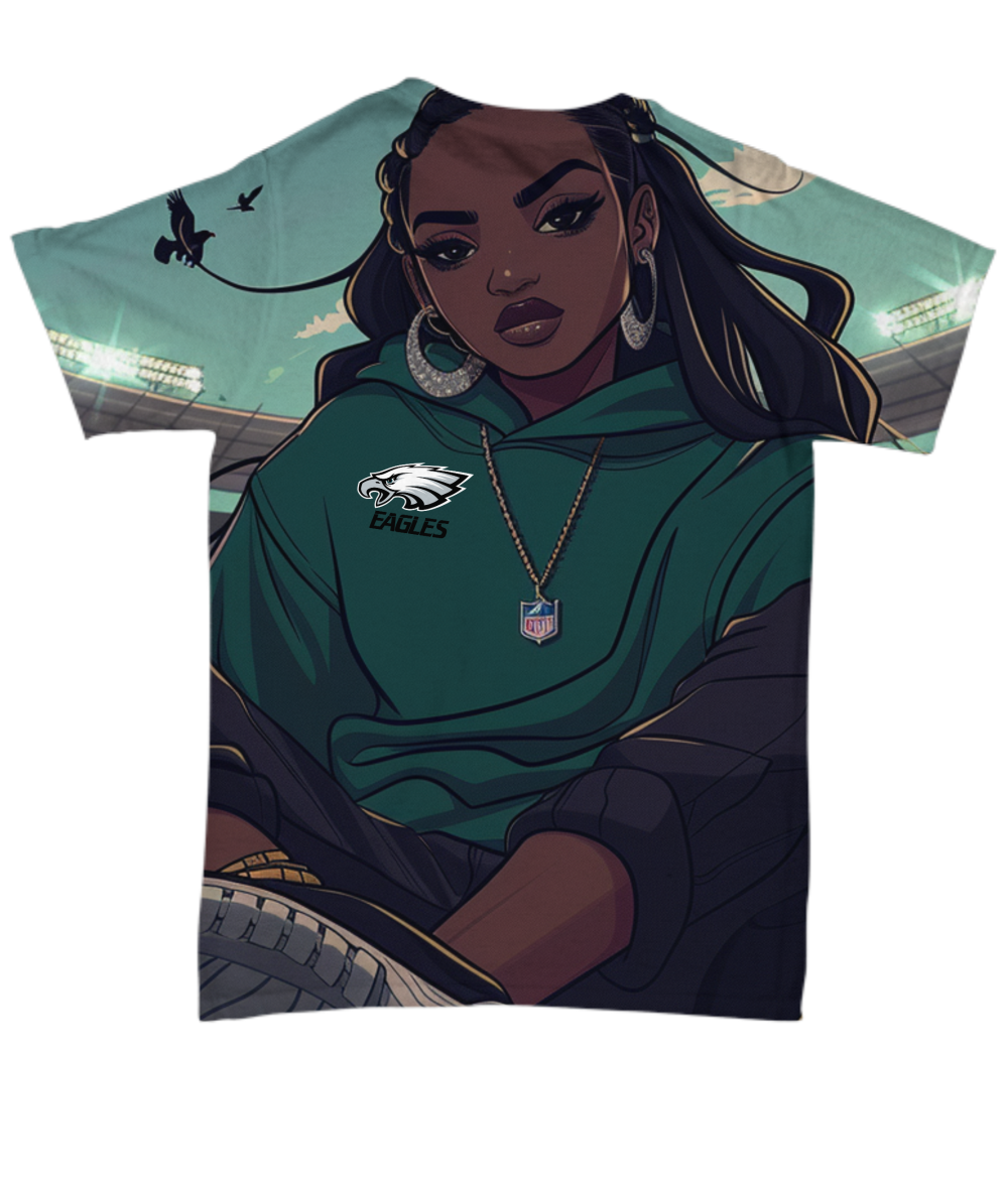 Eagle Girl All Over Print T-Shirt