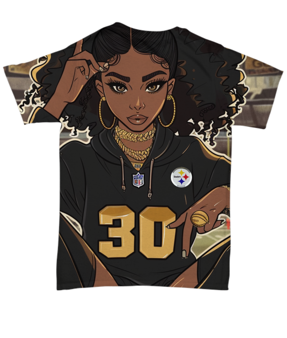 Steeler Girl All Over Print T-Shirt