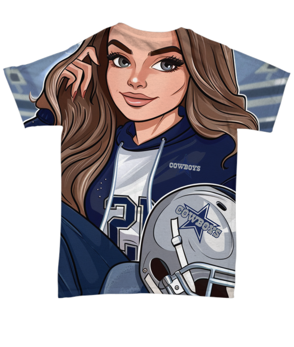 Cowboy Girl All Over Print T-Shirt