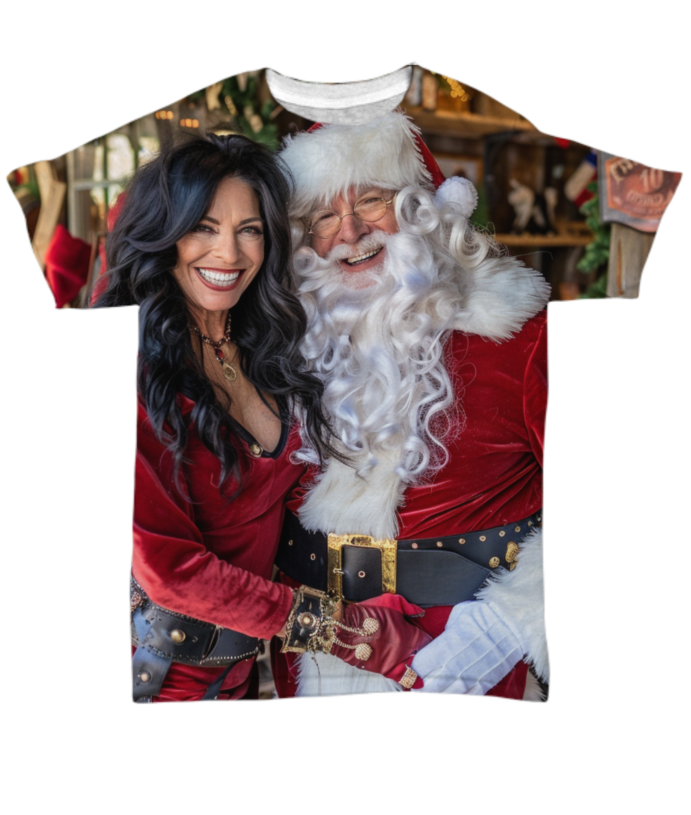 Santa & Mrs. Claus’ Merry Moments All Over T-Shirt