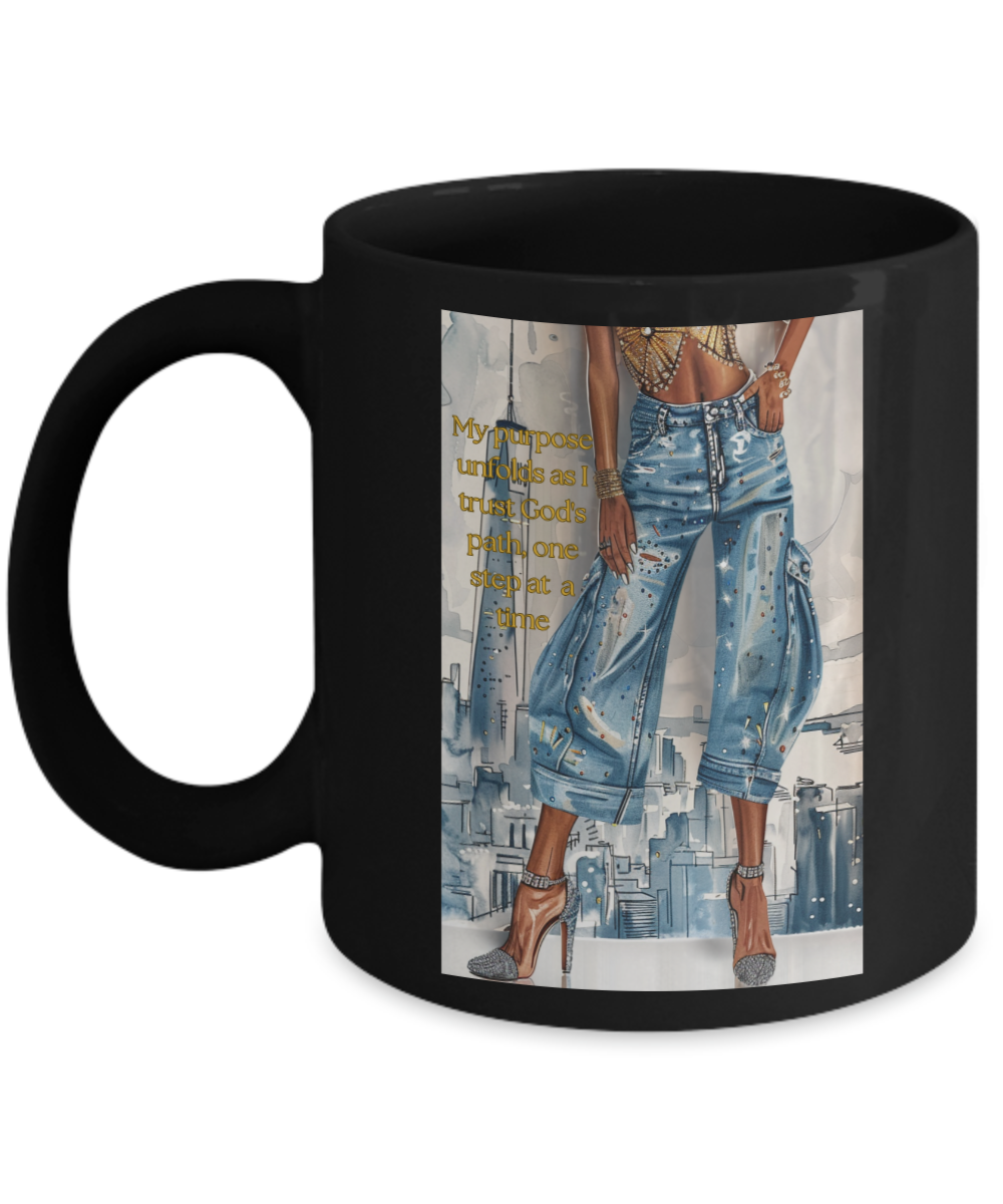 My purpose unfolds as I trust God's path Mug