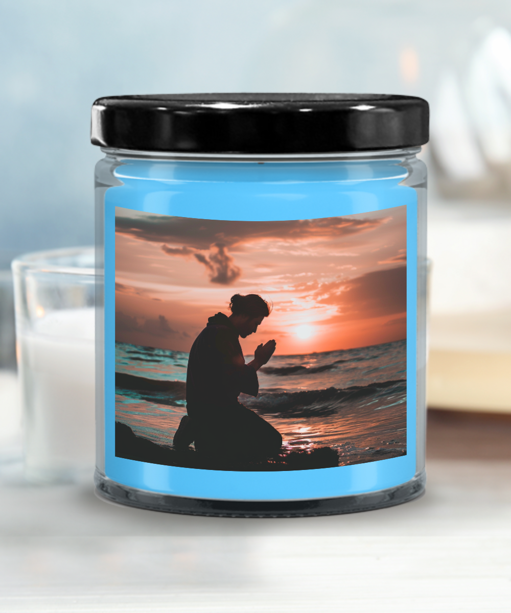 Prayer By Sunset Candle