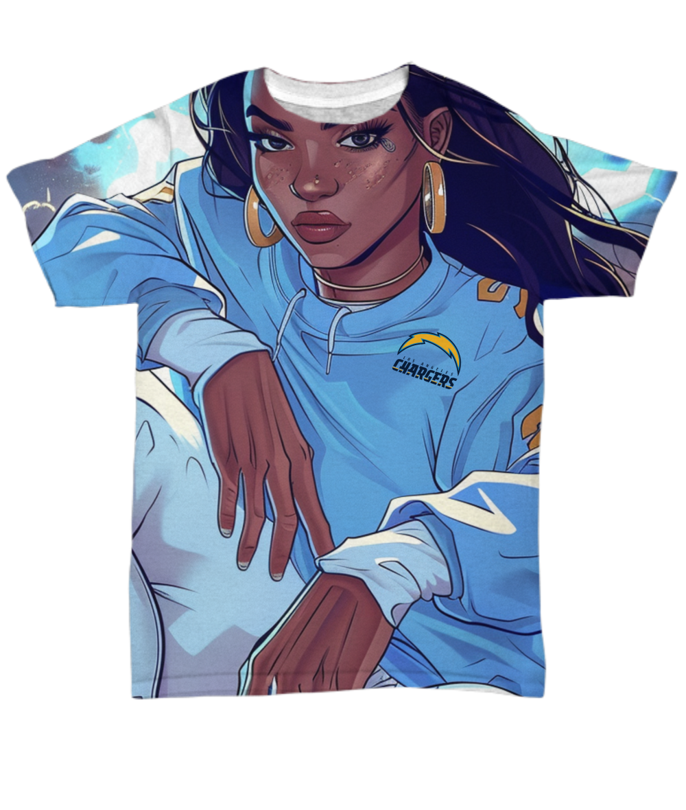 Charger Girl All Over Print T-Shirt