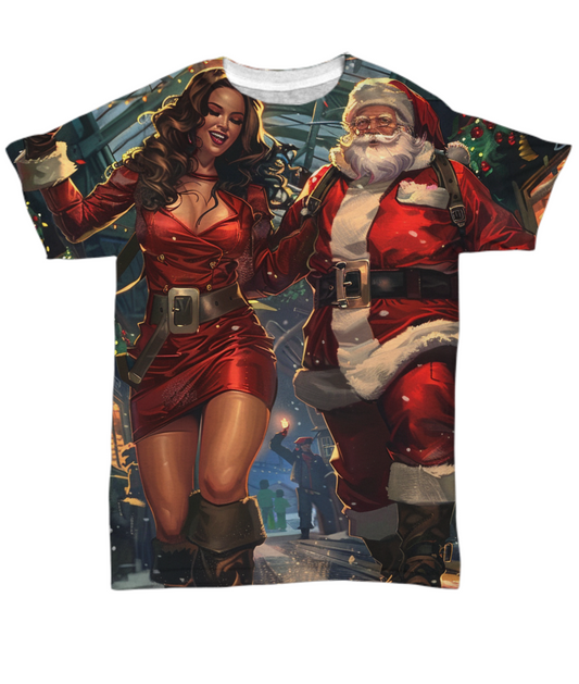 Tinsel & Trouble - Mr. & Mrs. Claus All Over T-Shirt