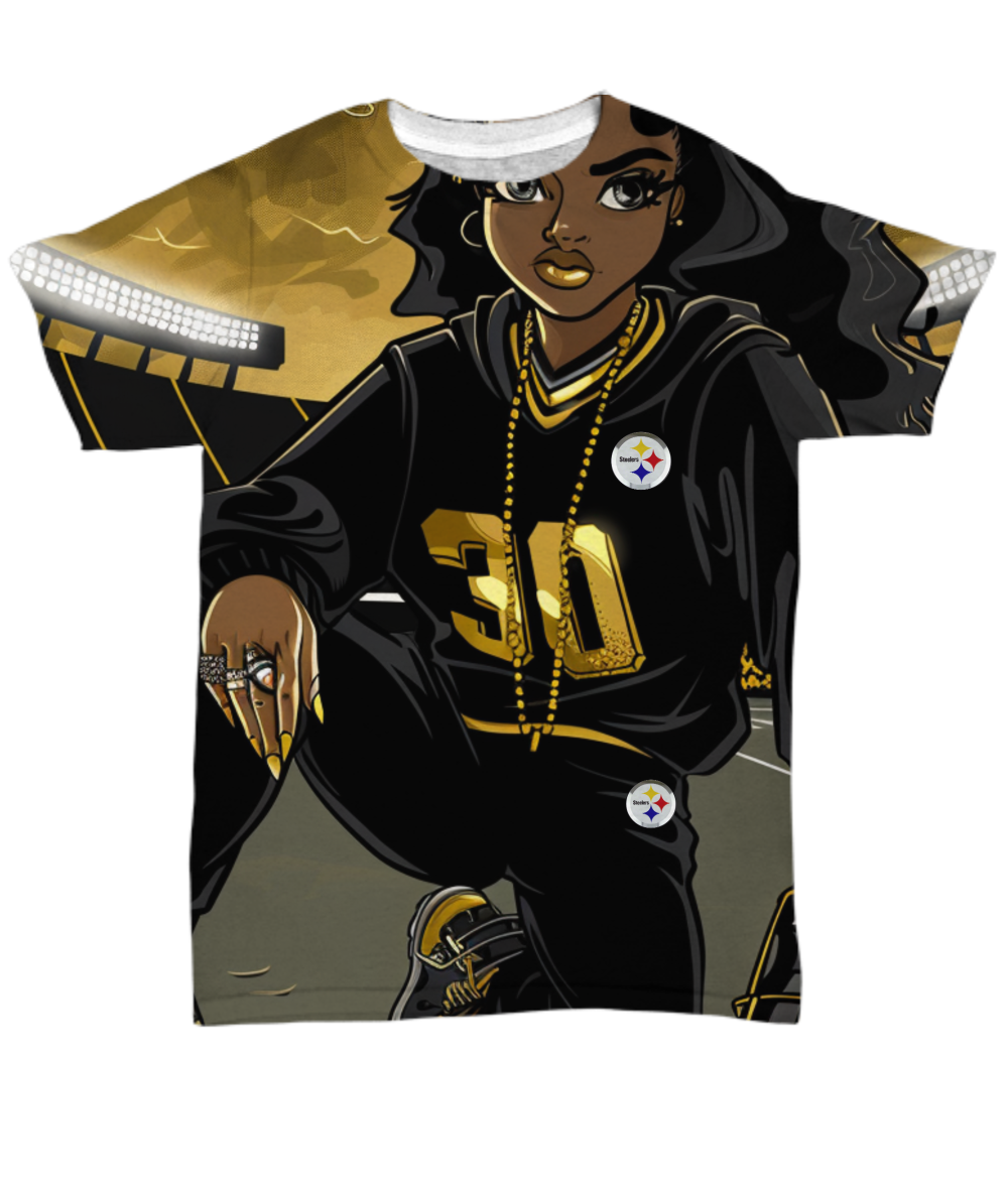 Steeler Girl All Over Print T-Shirt